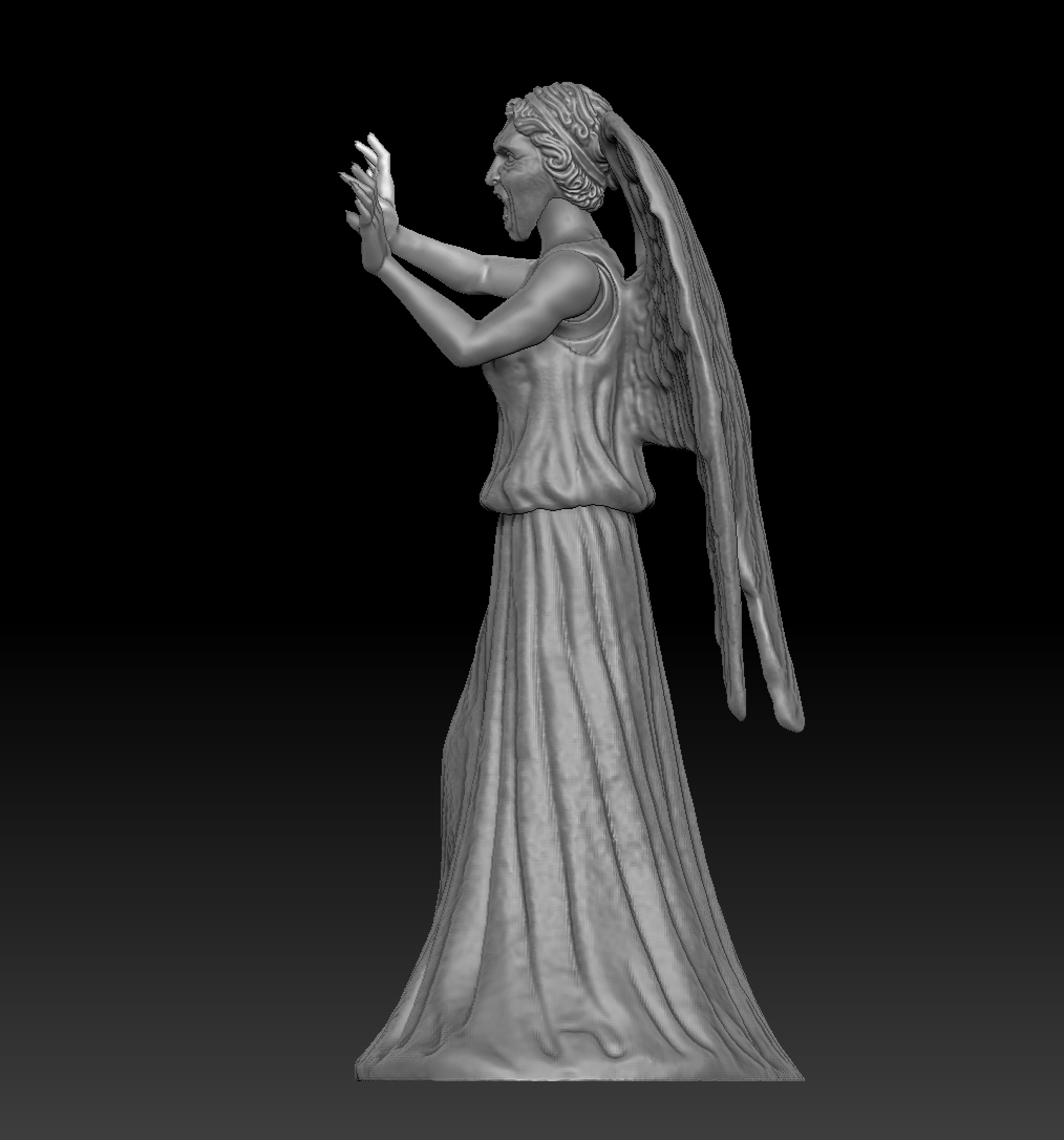 Weeping Angel figure 3D model_8
