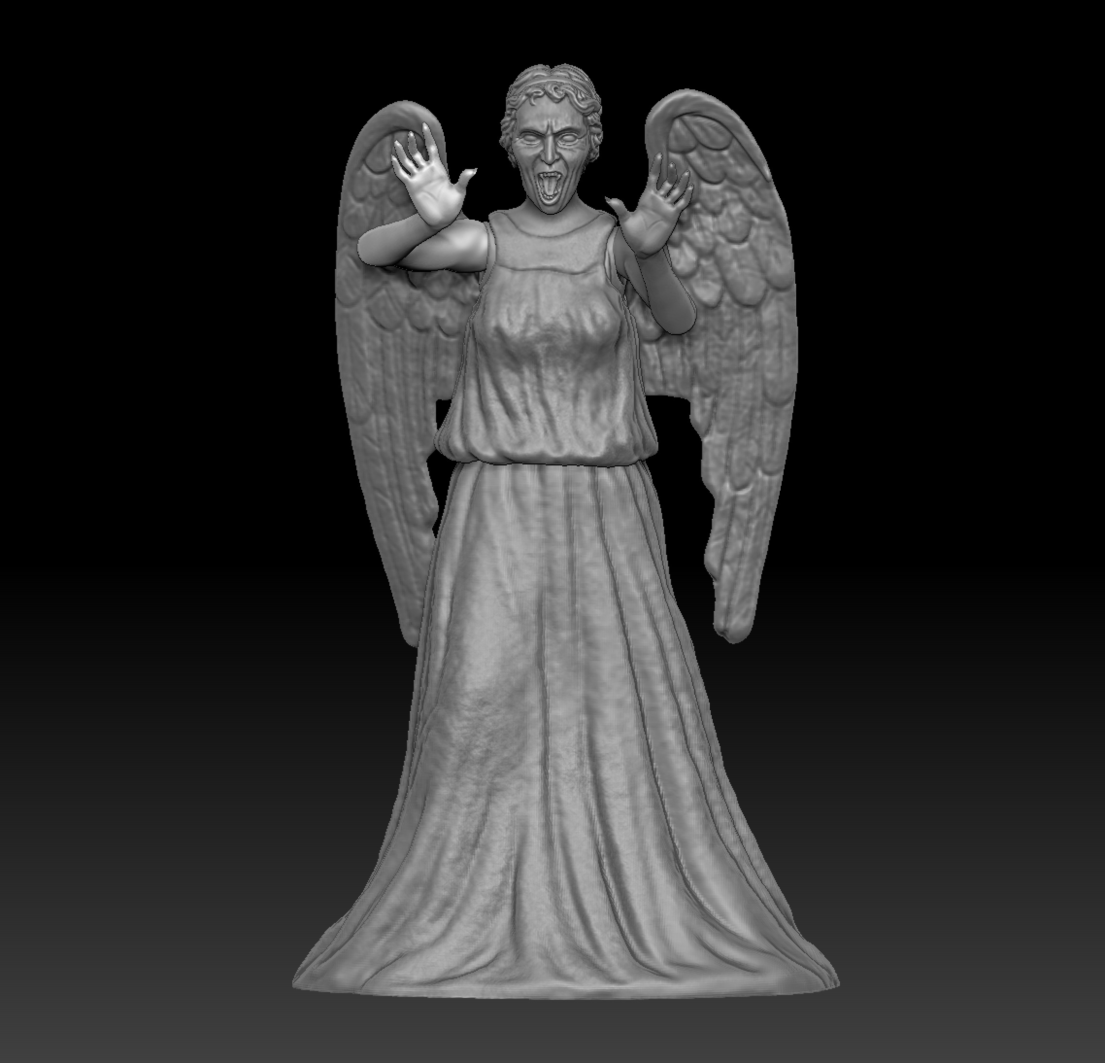 Weeping Angel figure 3D model_1