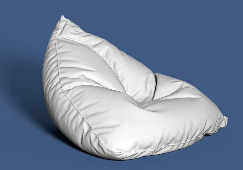 5 bean bag models 3D model_2