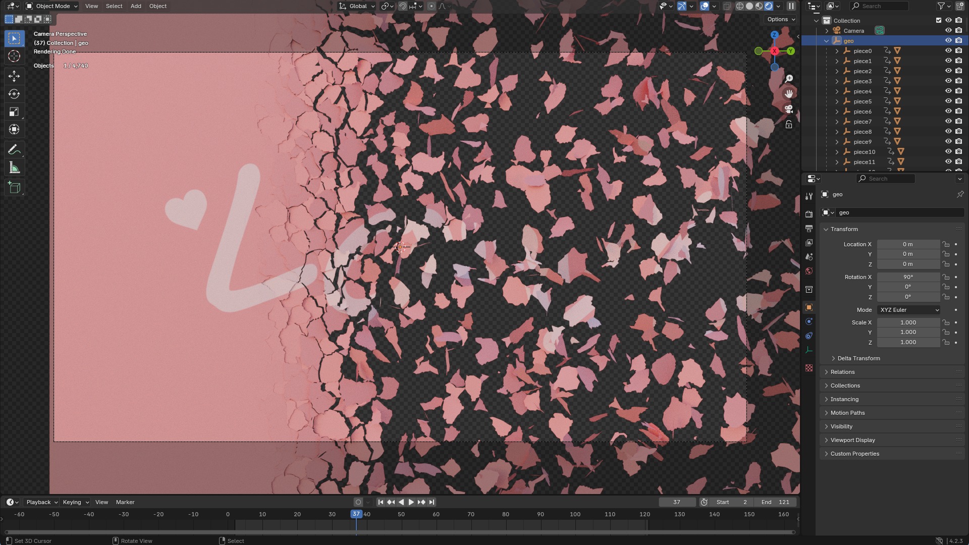 Peeling transition animation 3 3D model_4