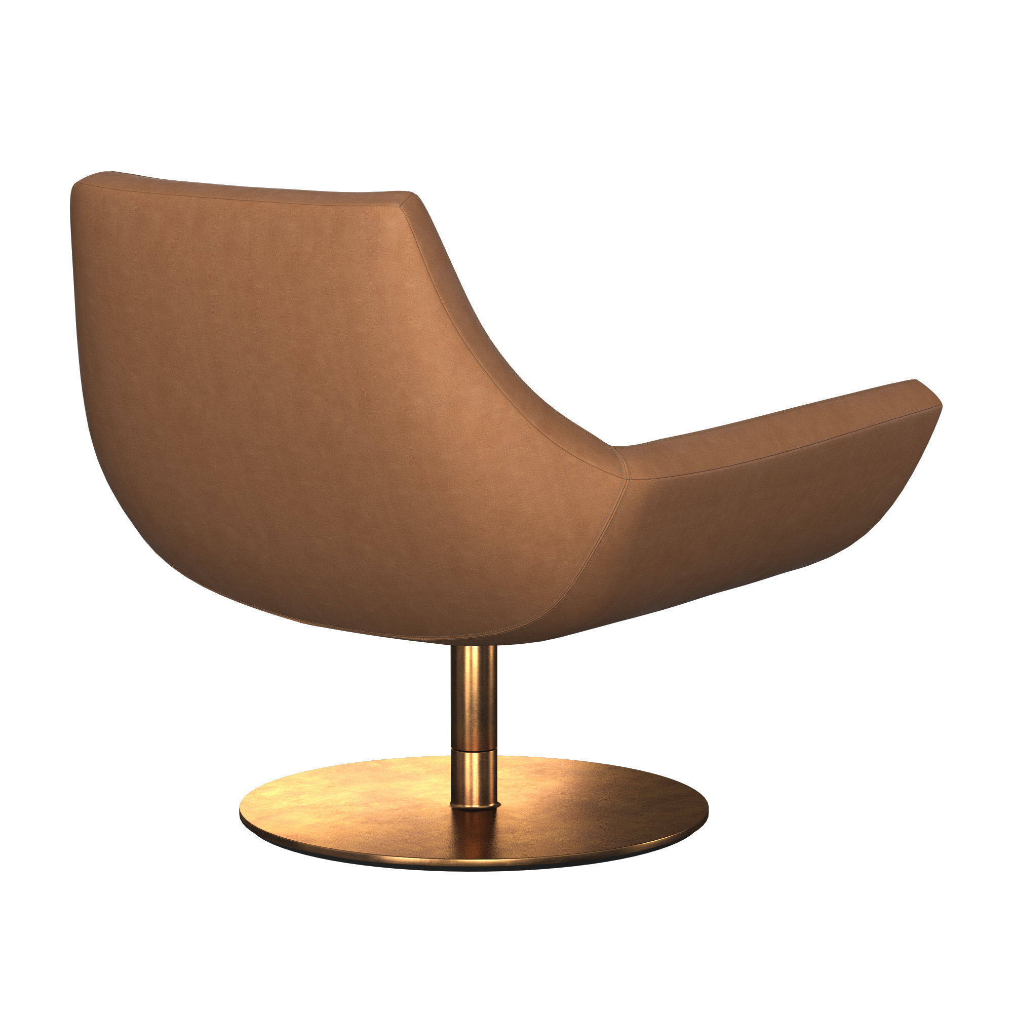 Lucio Leather Swivel Chair 3D model_5