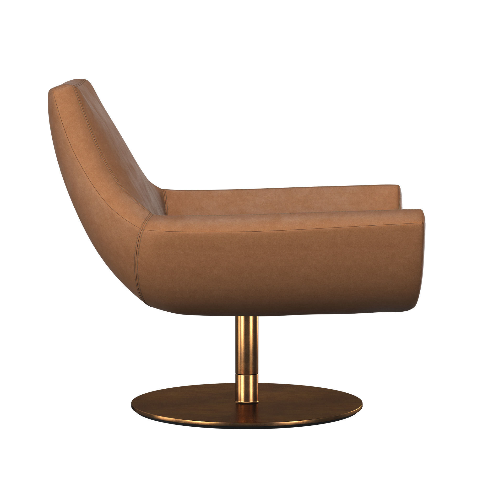 Lucio Leather Swivel Chair 3D model_4
