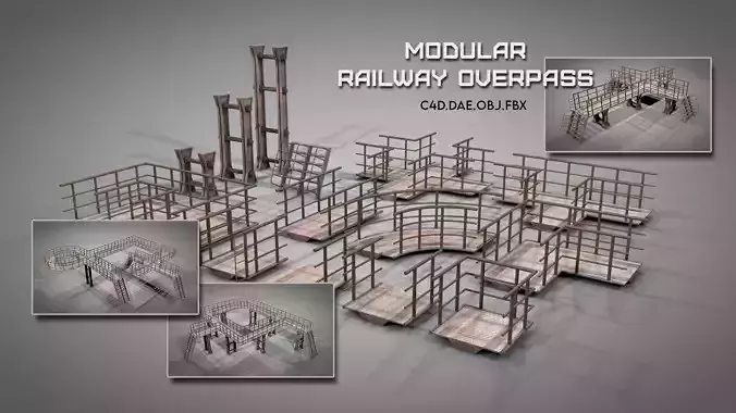 Modular Railway Overpass v4