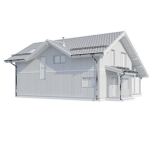 Modern house V102 3D model 7