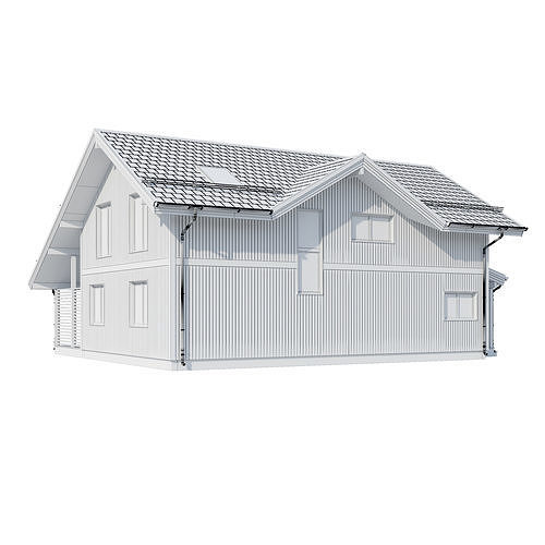 Modern house V102 3D model 6