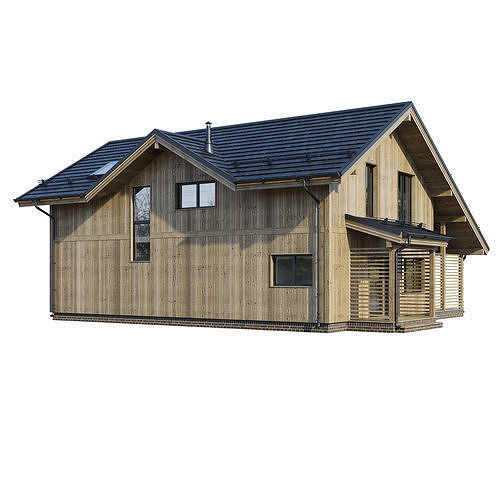 Modern house V102 3D model 3