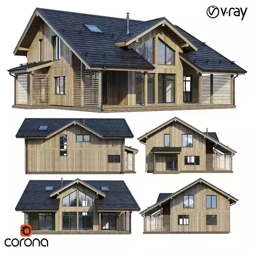 Modern house V102 3D model