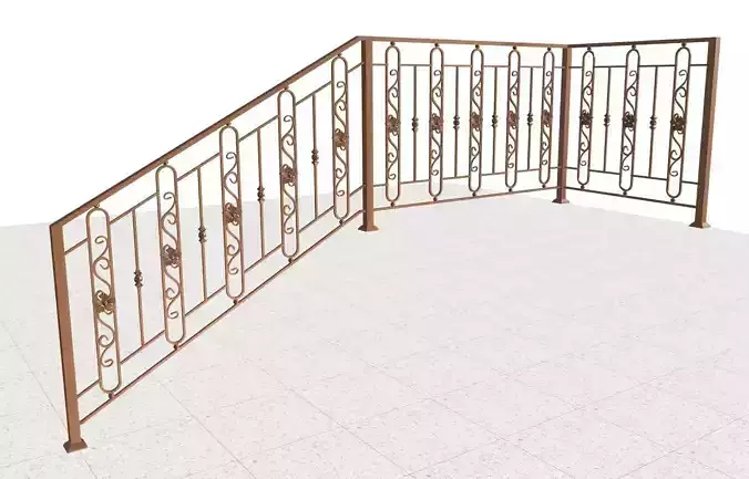 Wrought iron porch railing