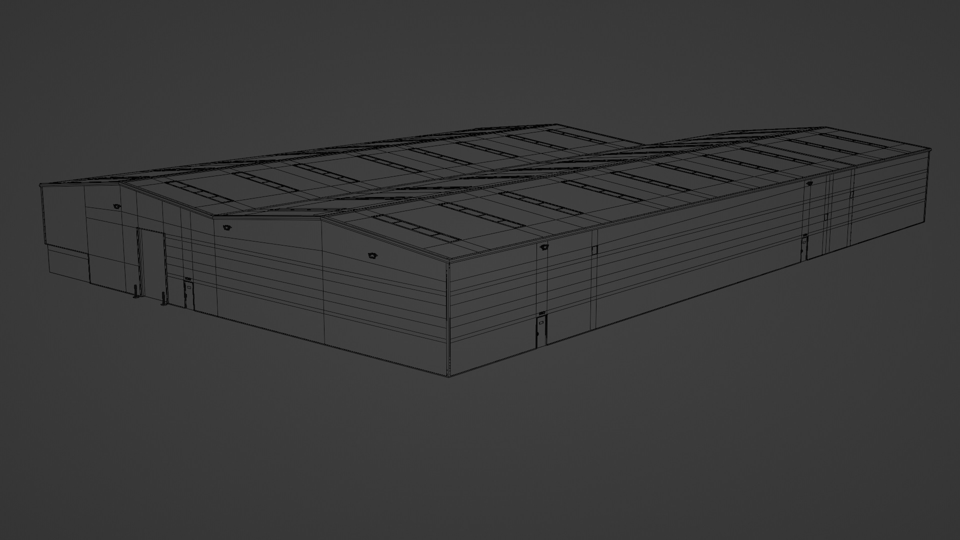 Warehouse 3 Low-poly 3D model_13