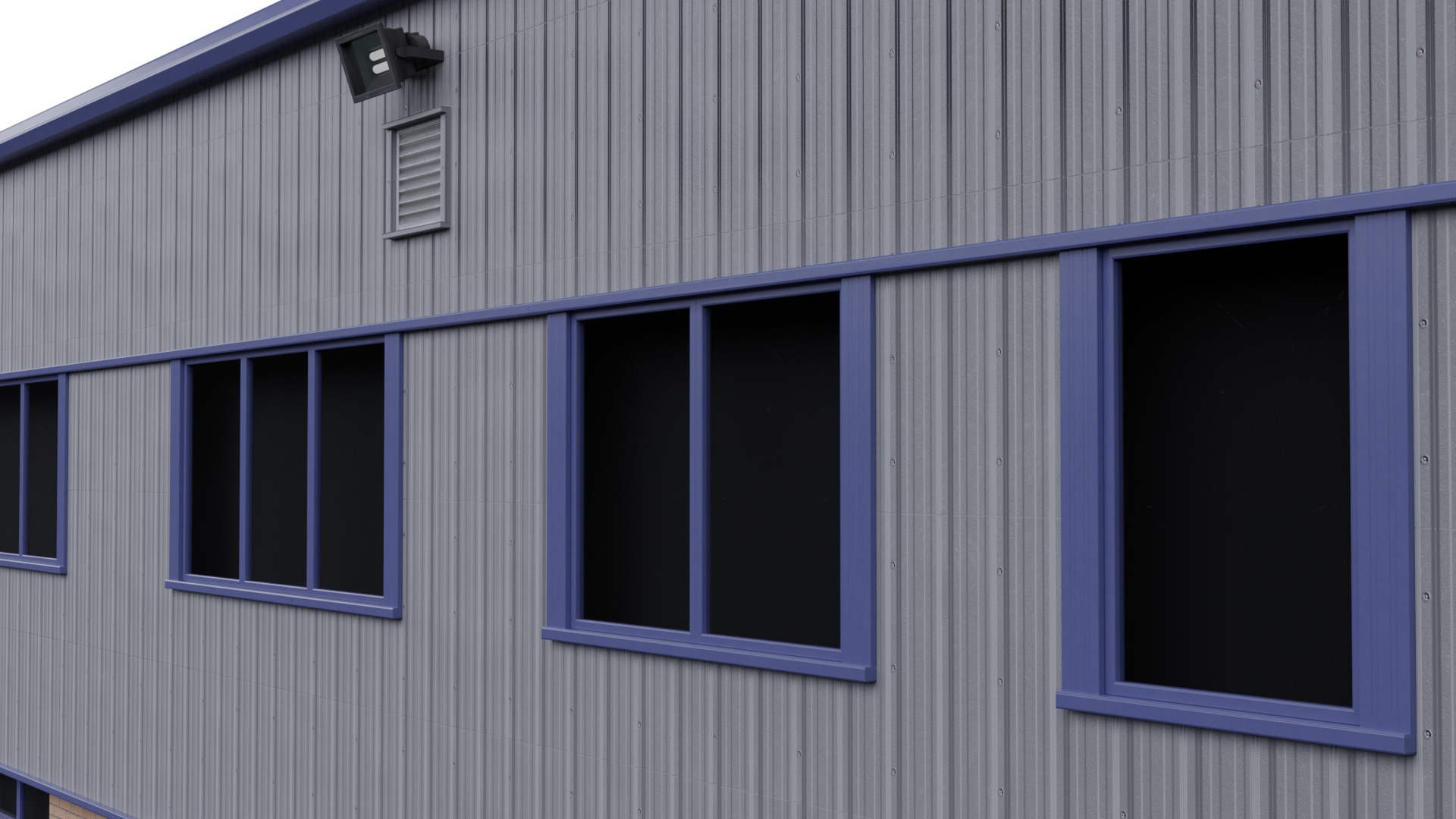 Warehouse 3 Low-poly 3D model_7