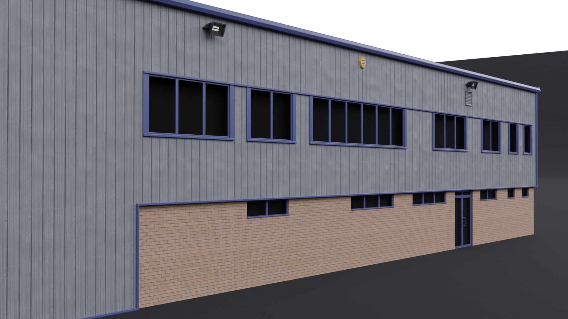 Warehouse 3 Low-poly 3D model_4