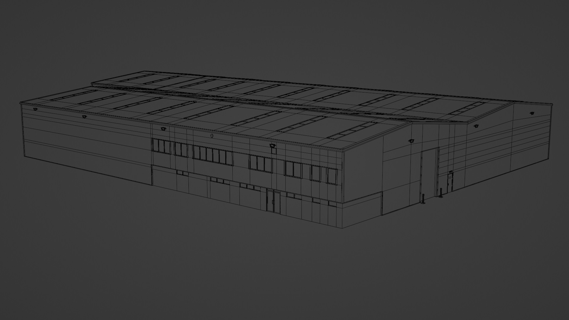 Warehouse 3 Low-poly 3D model_12