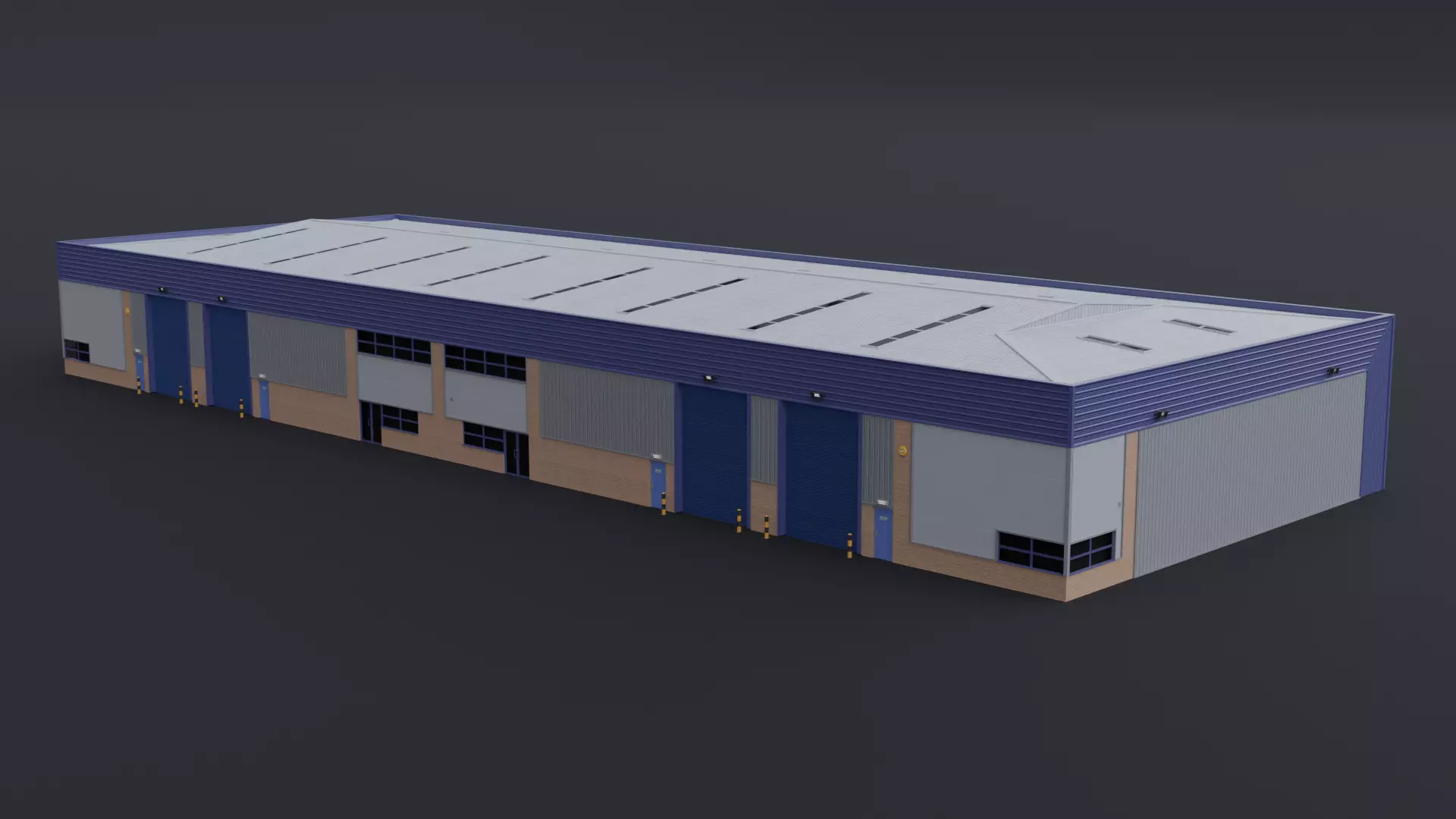 Warehouse 4 Low-poly 3D model_0