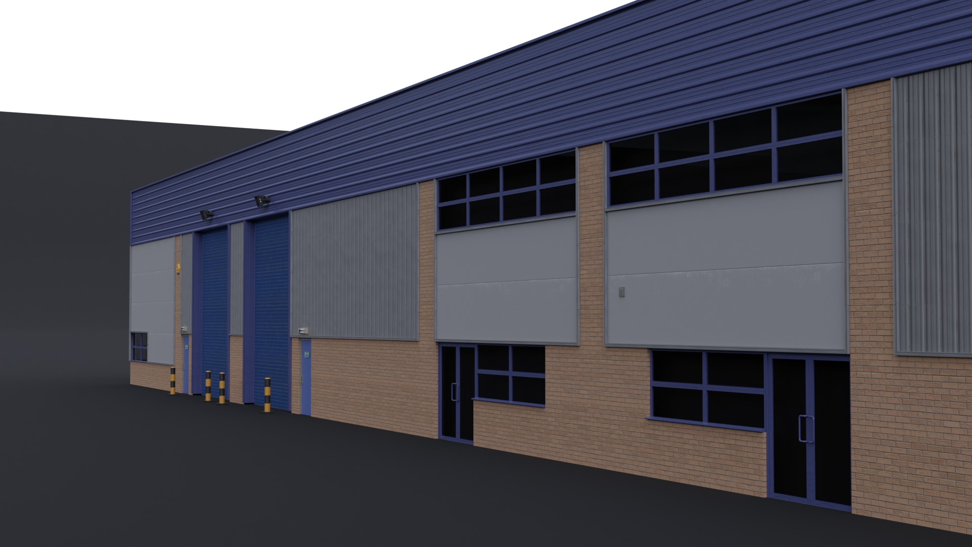 Warehouse 4 Low-poly 3D model_5