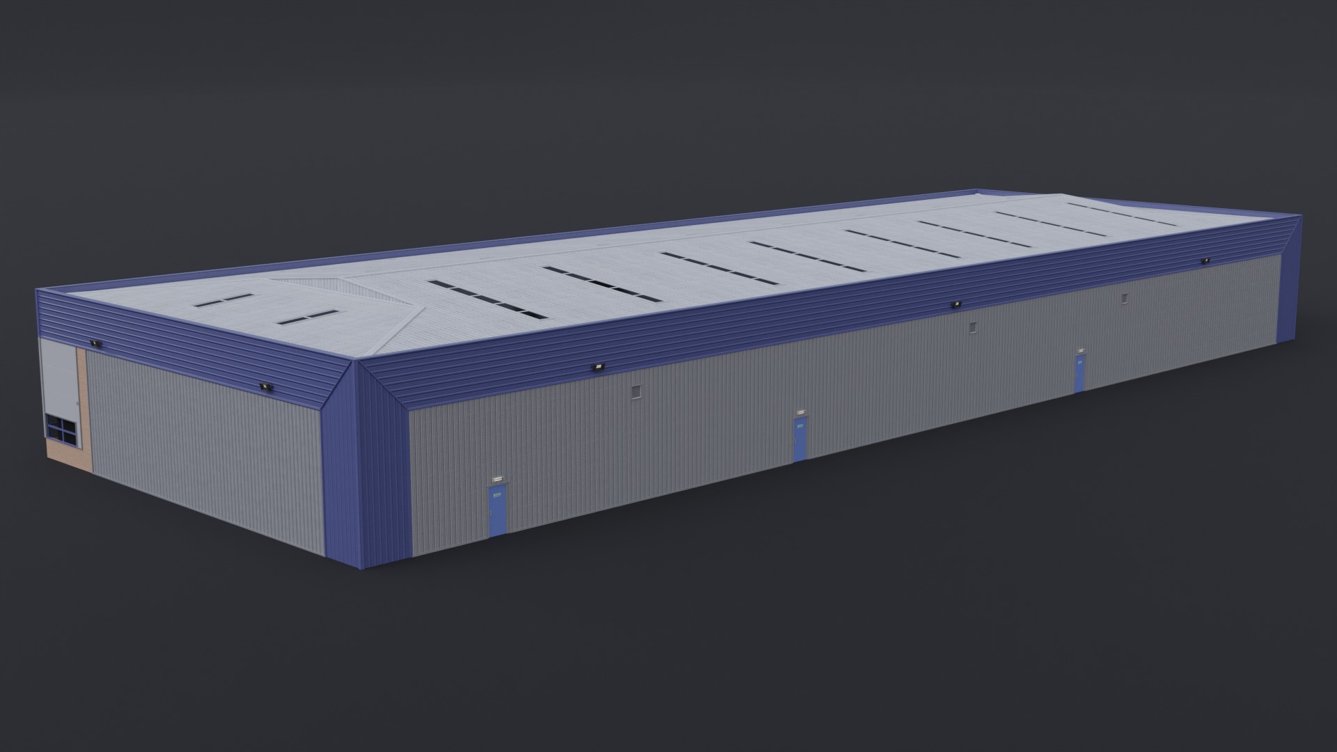 Warehouse 4 Low-poly 3D model_3
