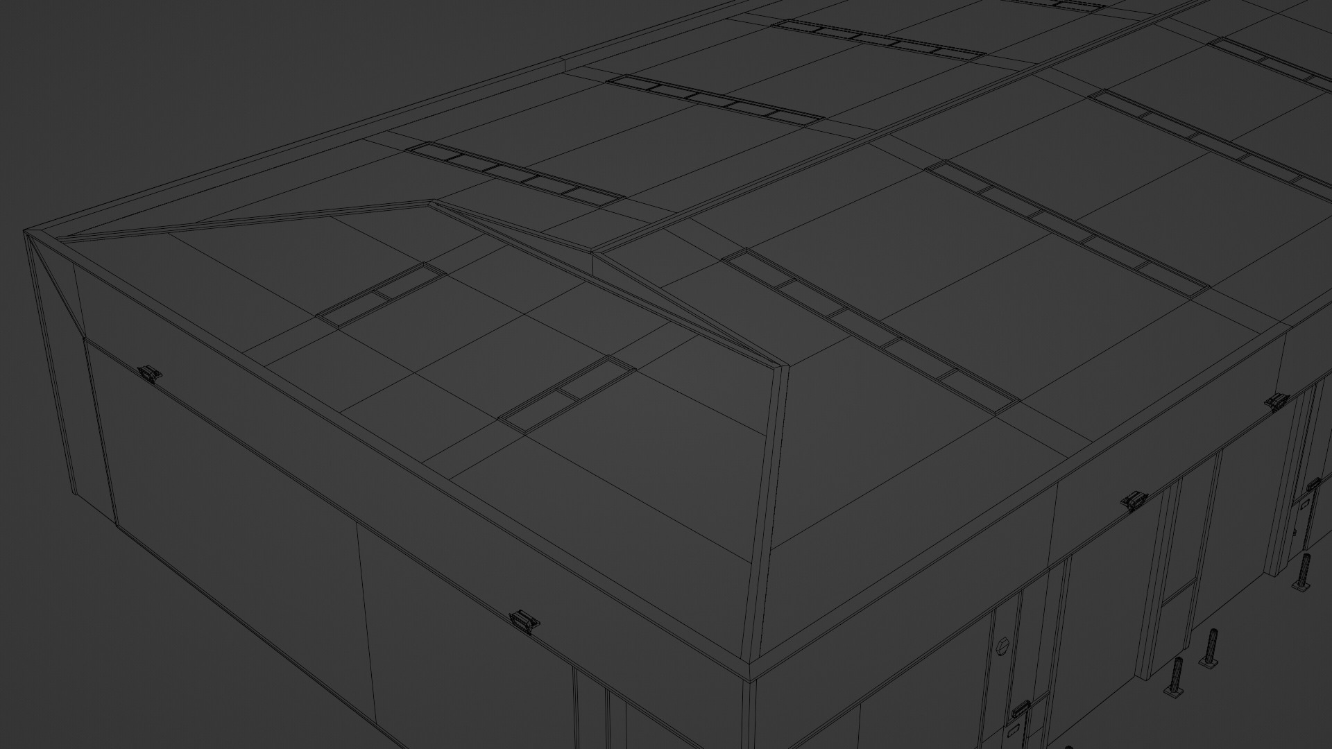 Warehouse 4 Low-poly 3D model_8