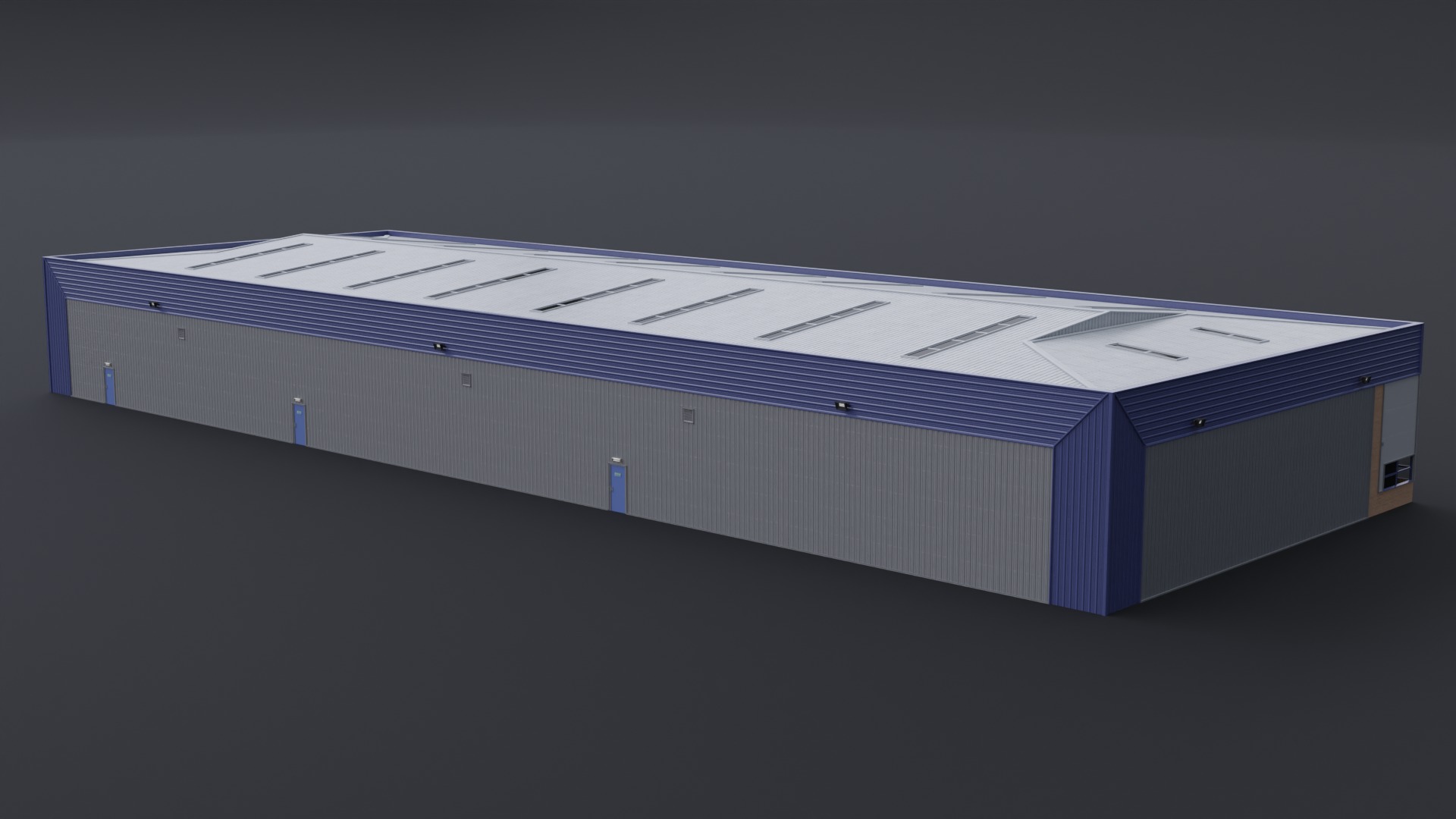 Warehouse 4 Low-poly 3D model_2