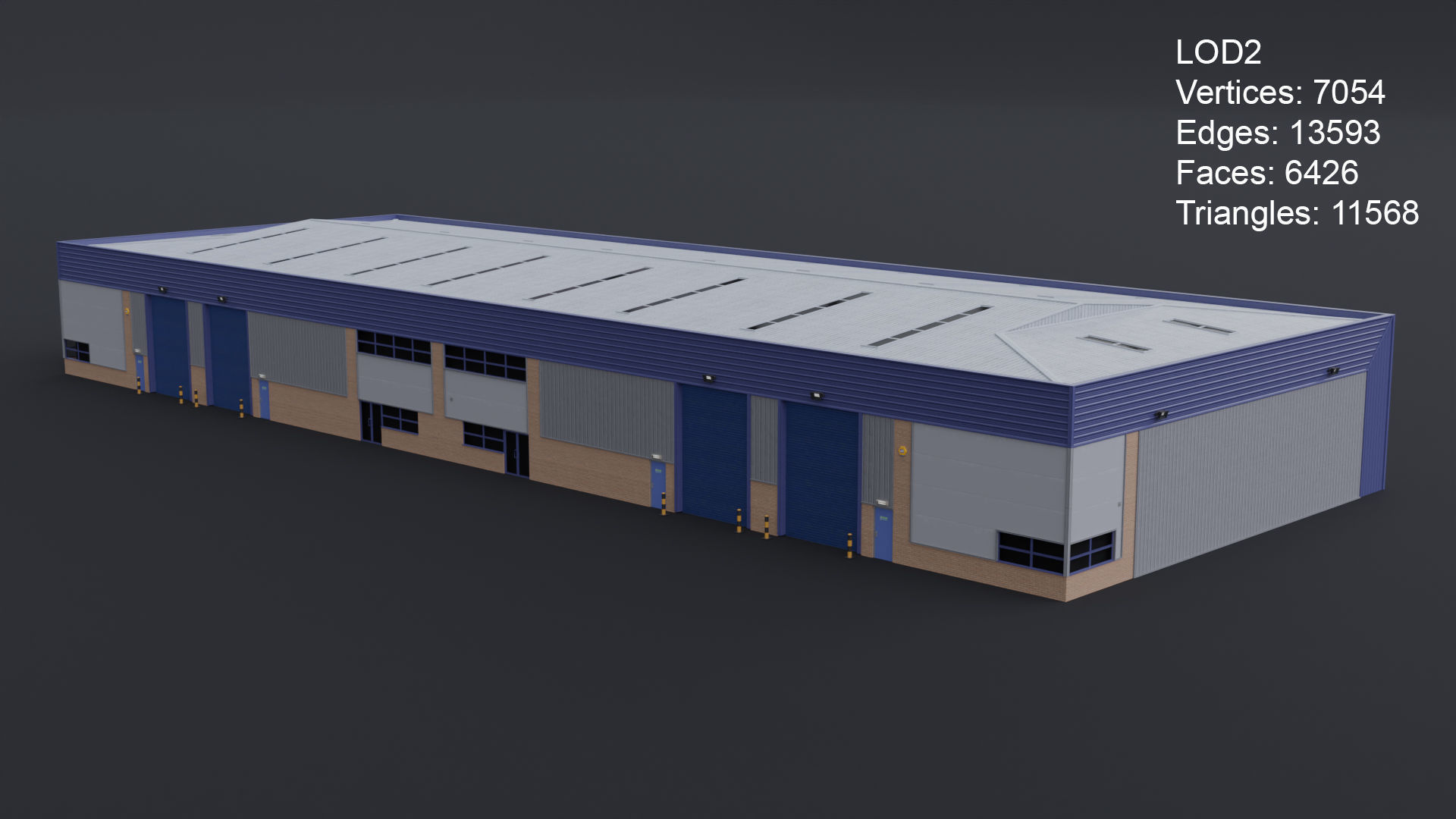 Warehouse 4 Low-poly 3D model_11