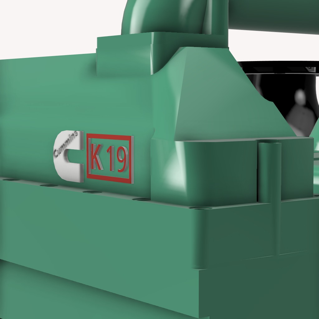 KTA 19 G CUMMINS ENGINE 3D print model_2