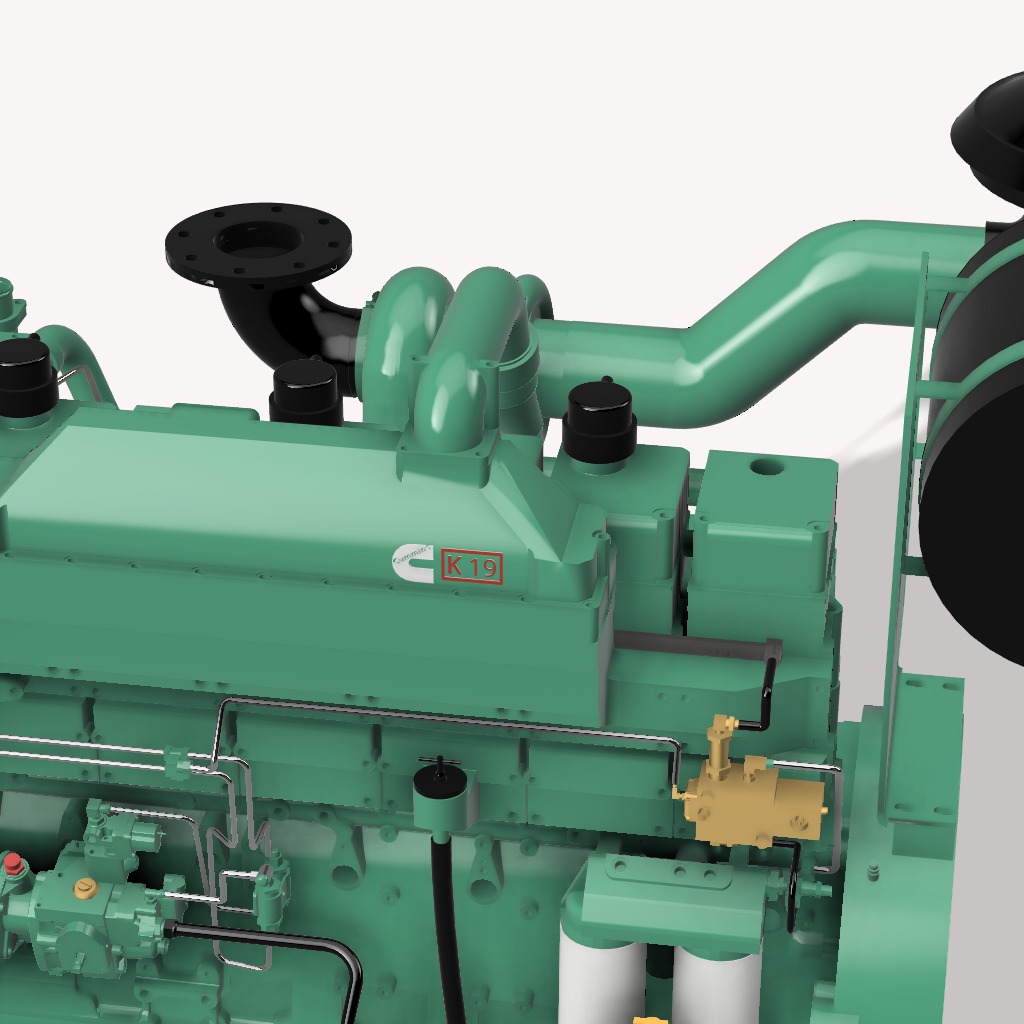 KTA 19 G CUMMINS ENGINE 3D print model_8