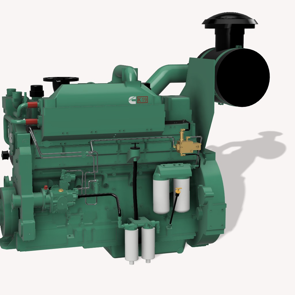 KTA 19 G CUMMINS ENGINE 3D print model_9