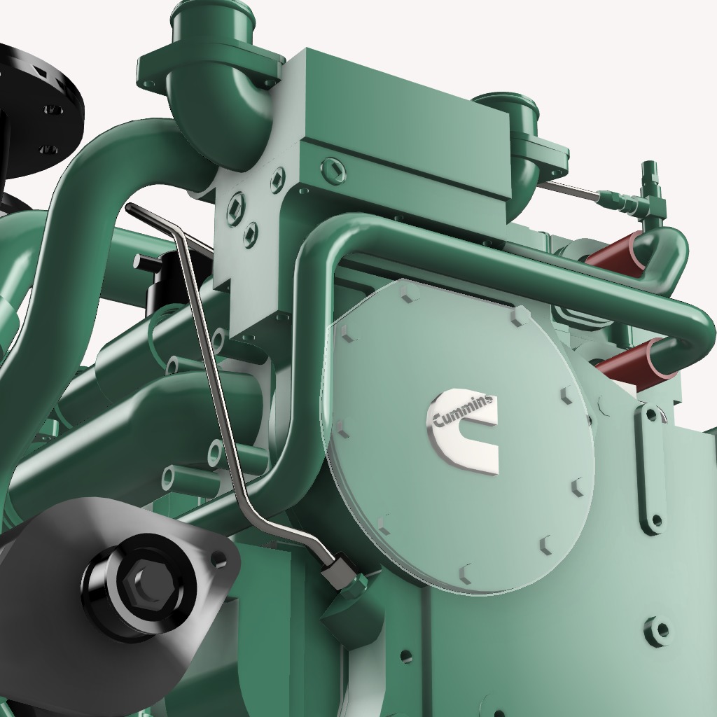 KTA 19 G CUMMINS ENGINE 3D print model_4