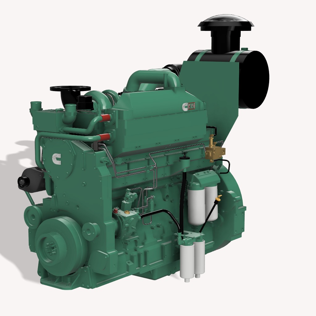 KTA 19 G CUMMINS ENGINE 3D print model_10