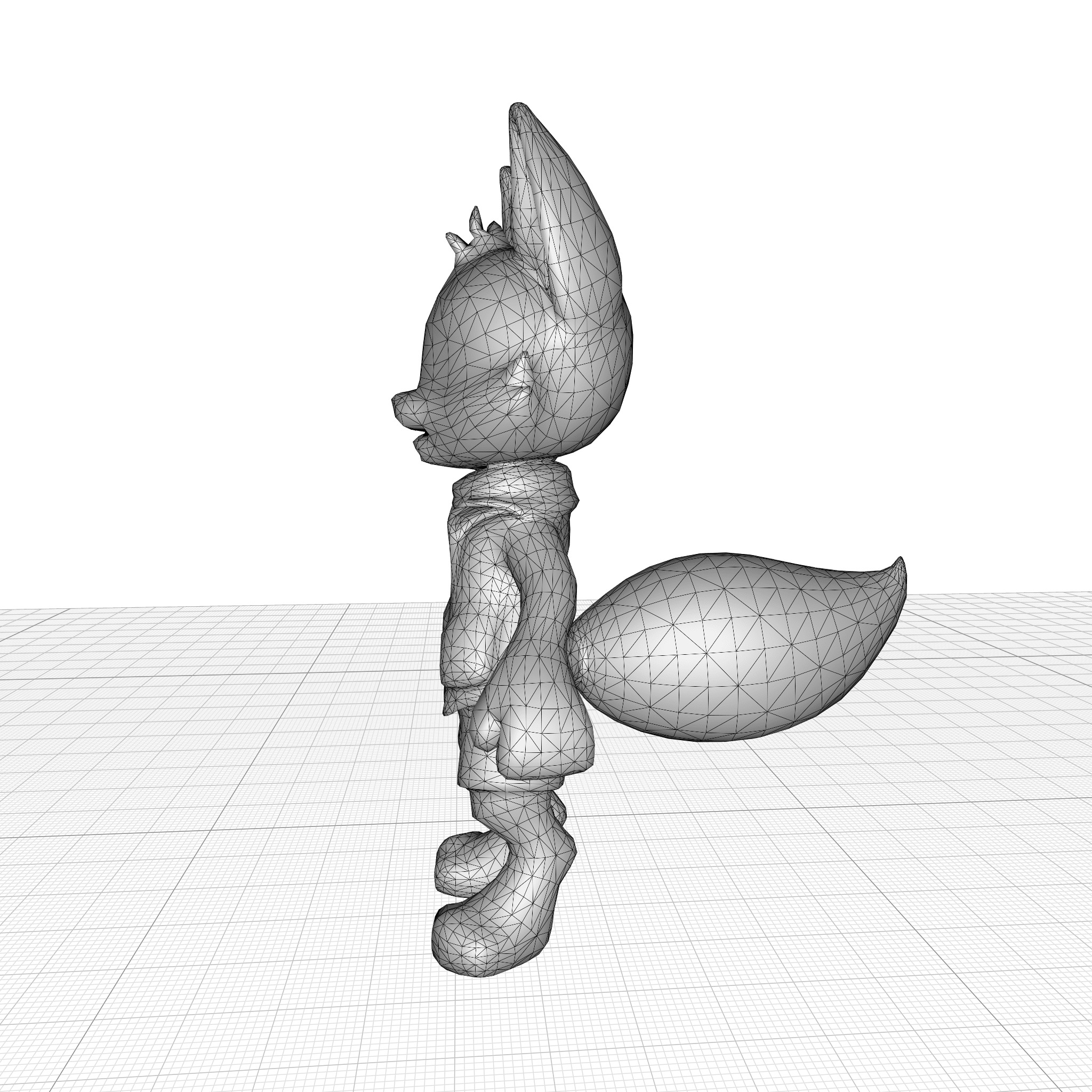 3D Adventurous Fox Character Low-poly 3D model_10