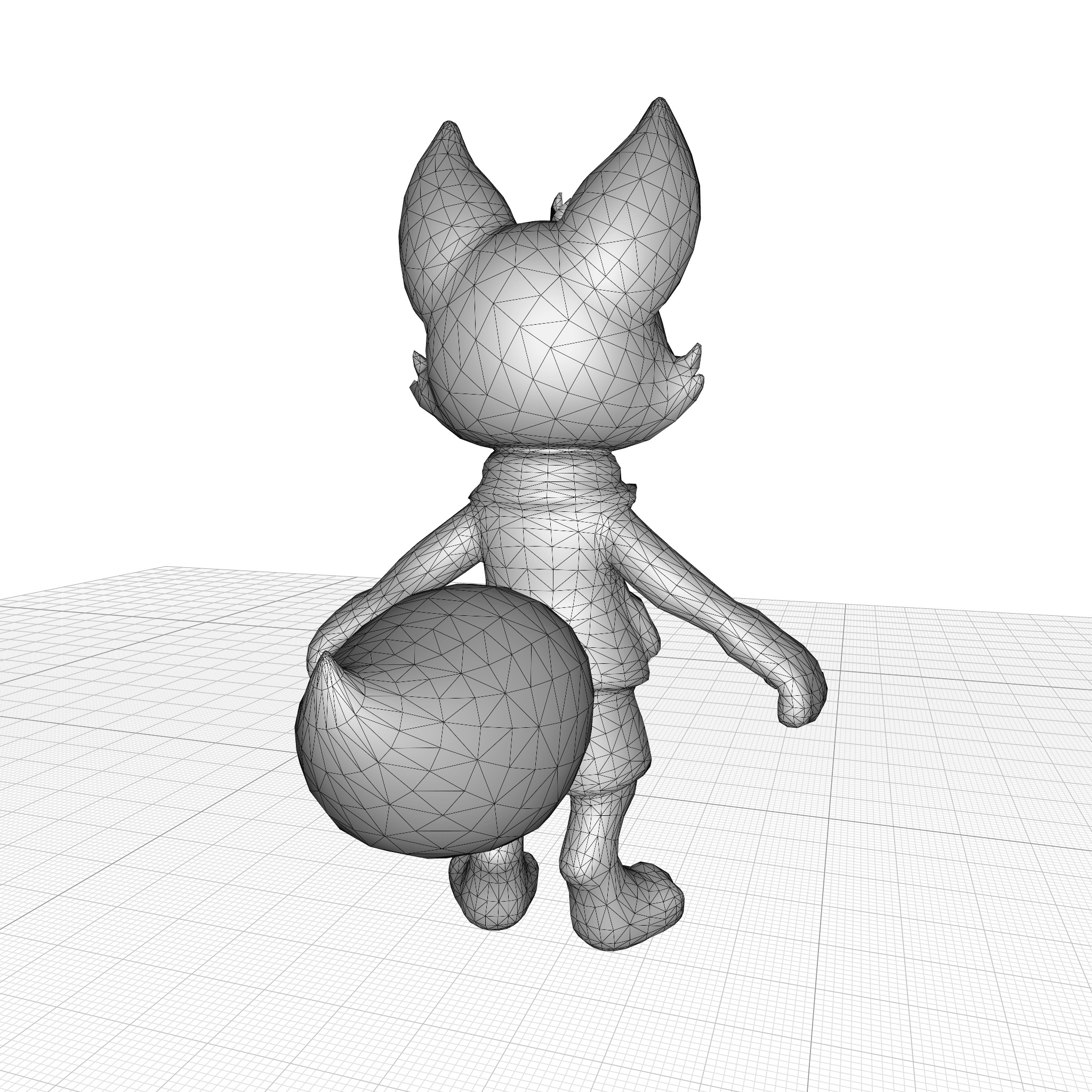 3D Adventurous Fox Character Low-poly 3D model_11