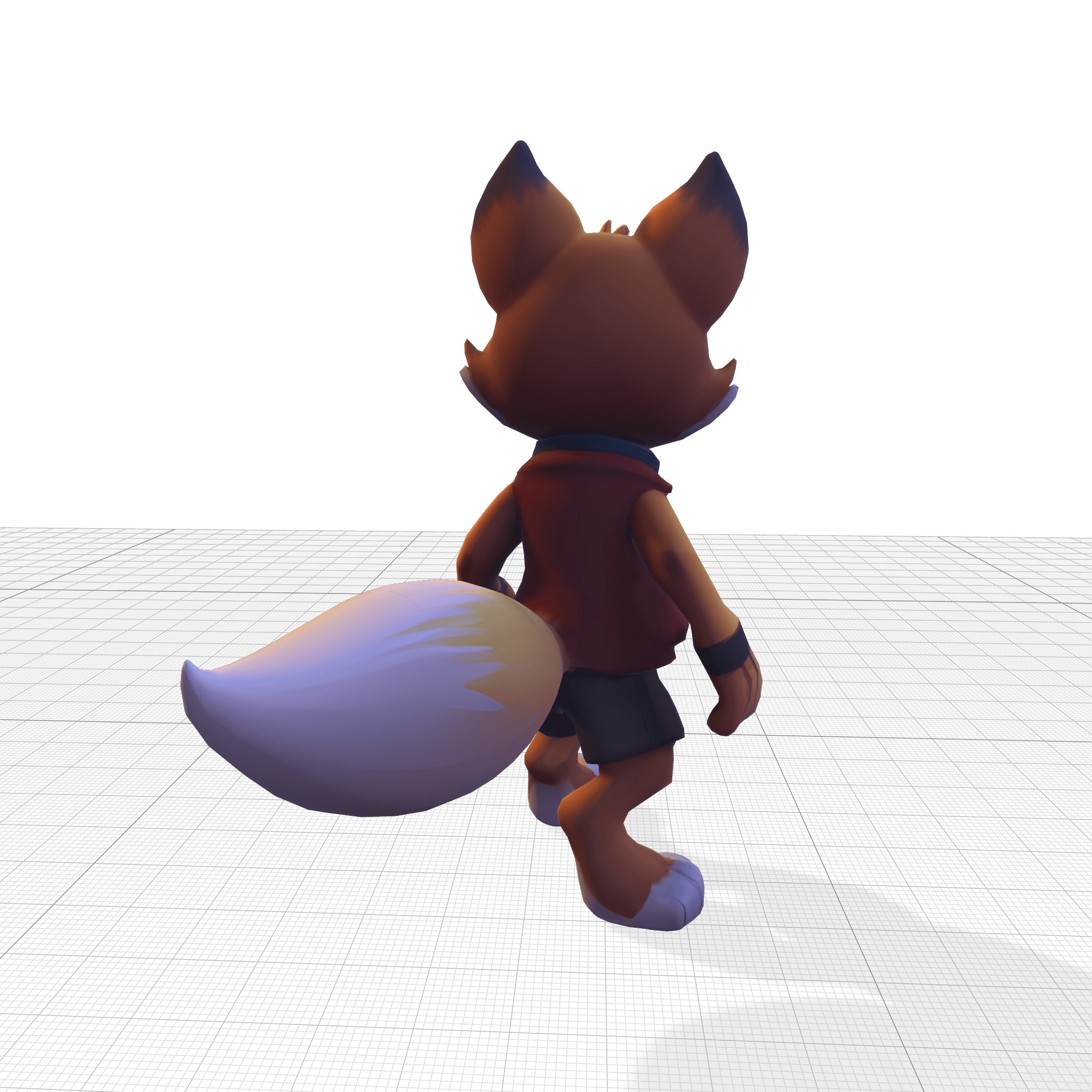 3D Adventurous Fox Character Low-poly 3D model_3