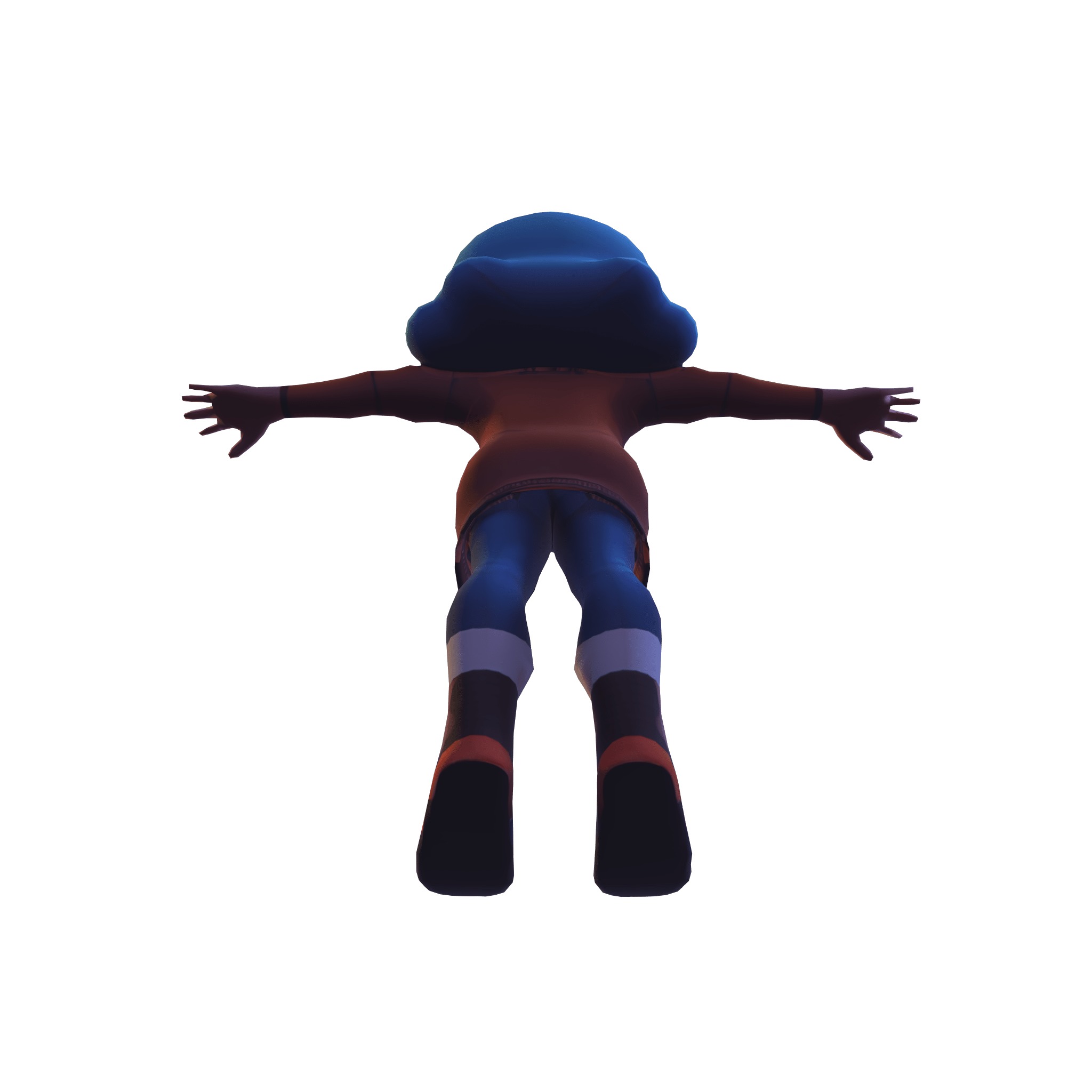 3D Stylized Female Teen Model Low-poly 3D model_5