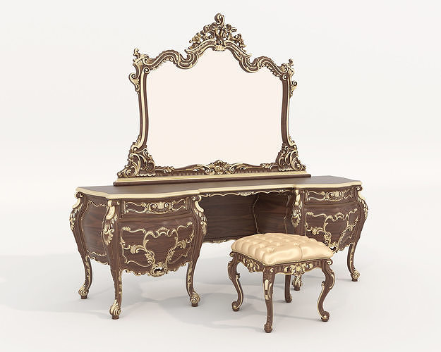 Classic European style Dressing Table 25 3D model