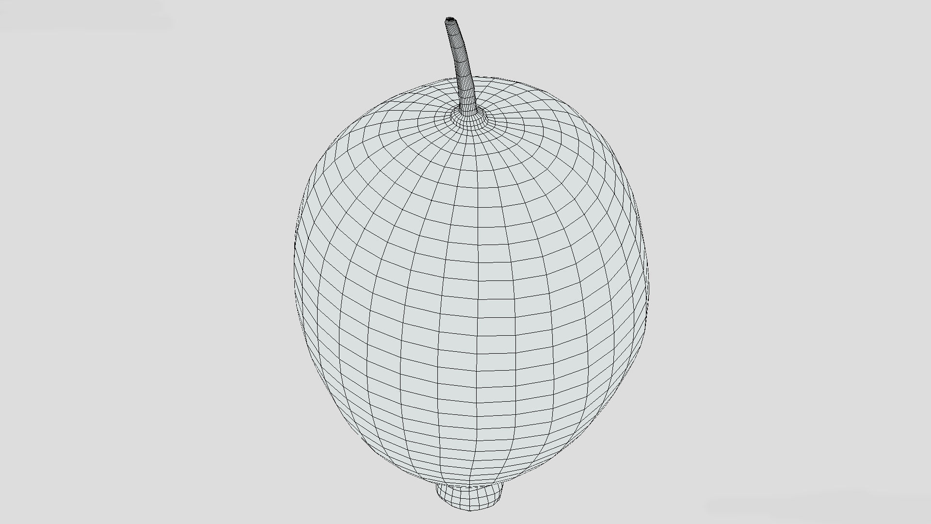 Fruit American Mayapple Low Poly 3D model_9