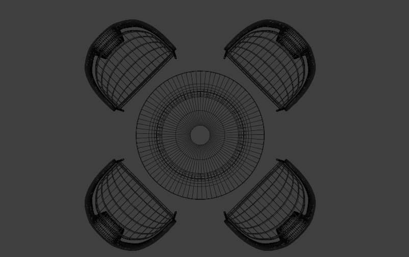 3D Model of a Stylish Furniture Set for Interior Design 3D model_3