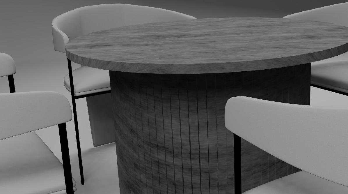 3D Model of a Stylish Furniture Set for Interior Design 3D model_6