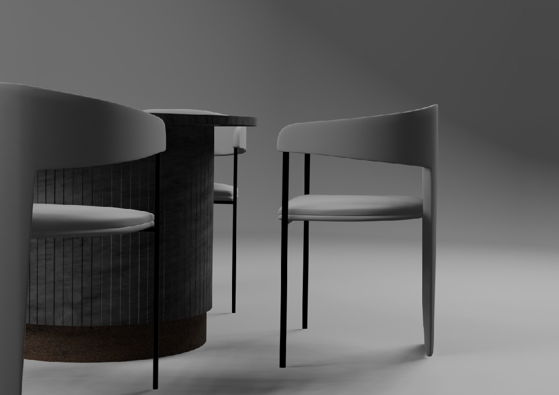 3D Model of a Stylish Furniture Set for Interior Design 3D model_4