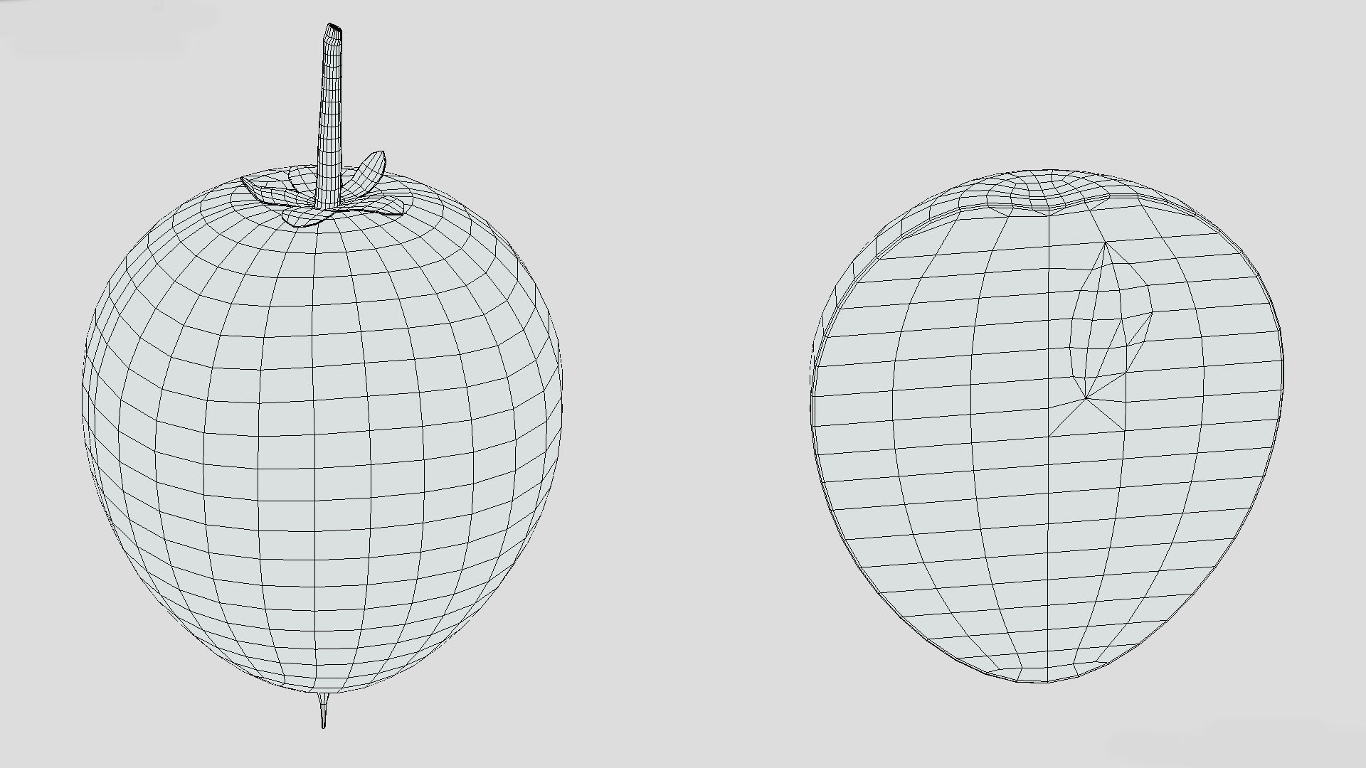 Fruit Chico Low Poly 3D model_10