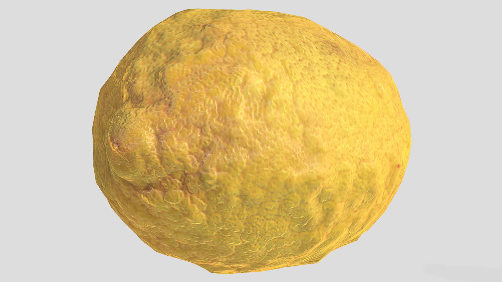 Fruit Citron Low Poly 3D model_7