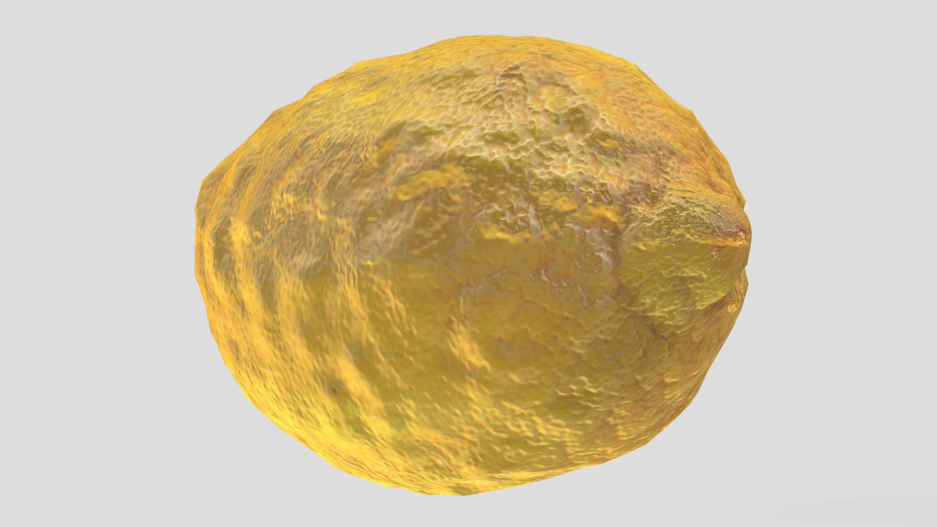 Fruit Citron Low Poly 3D model_8