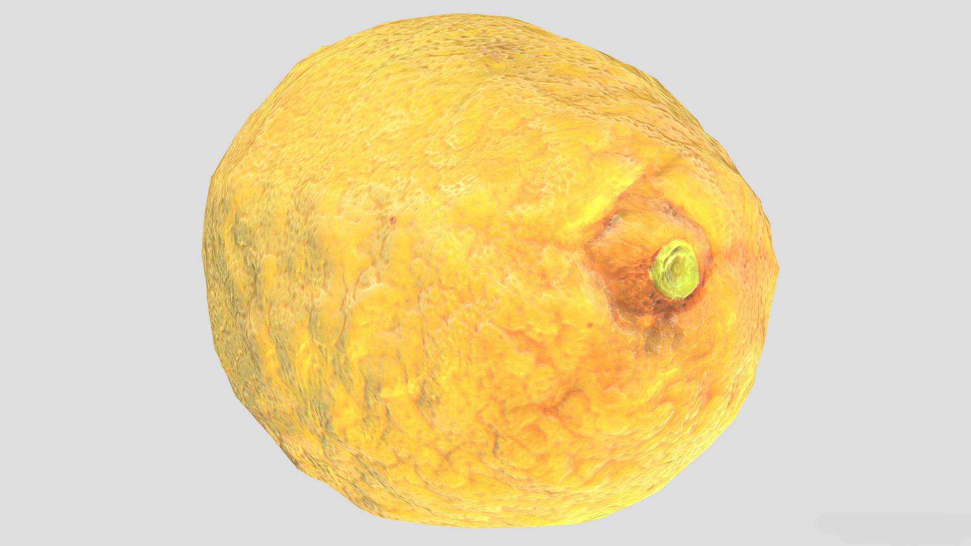 Fruit Citron Low Poly 3D model_4