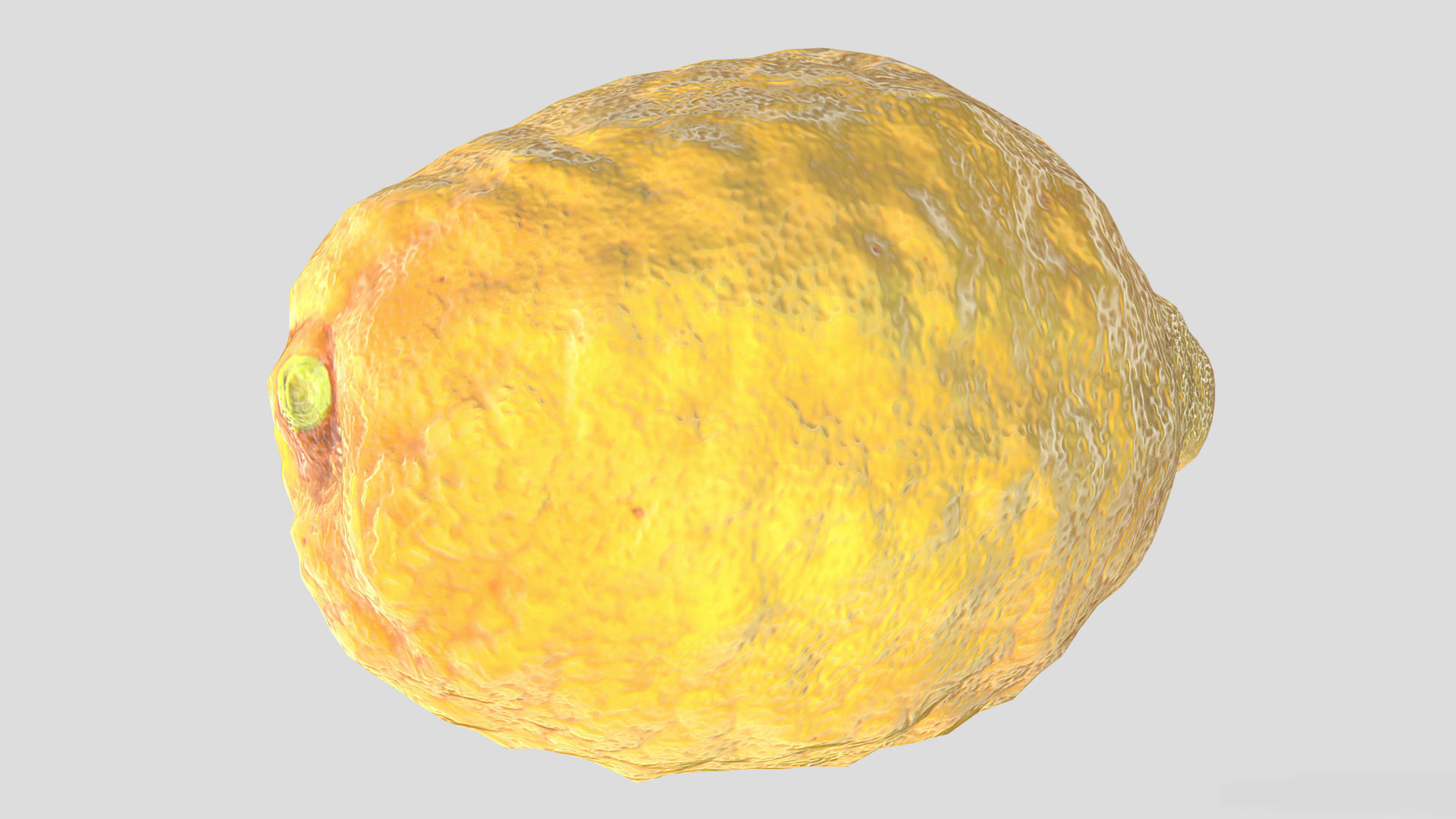 Fruit Citron Low Poly 3D model_2
