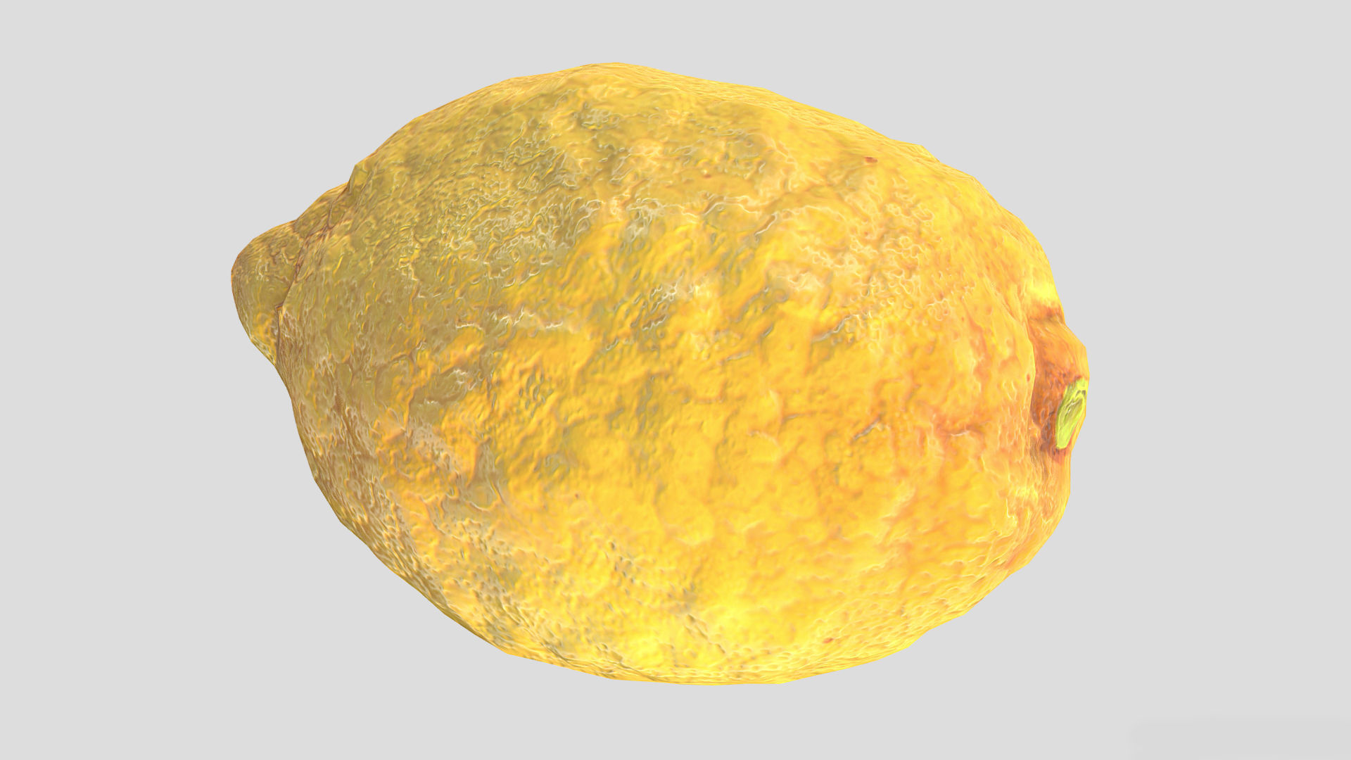 Fruit Citron Low Poly 3D model_1