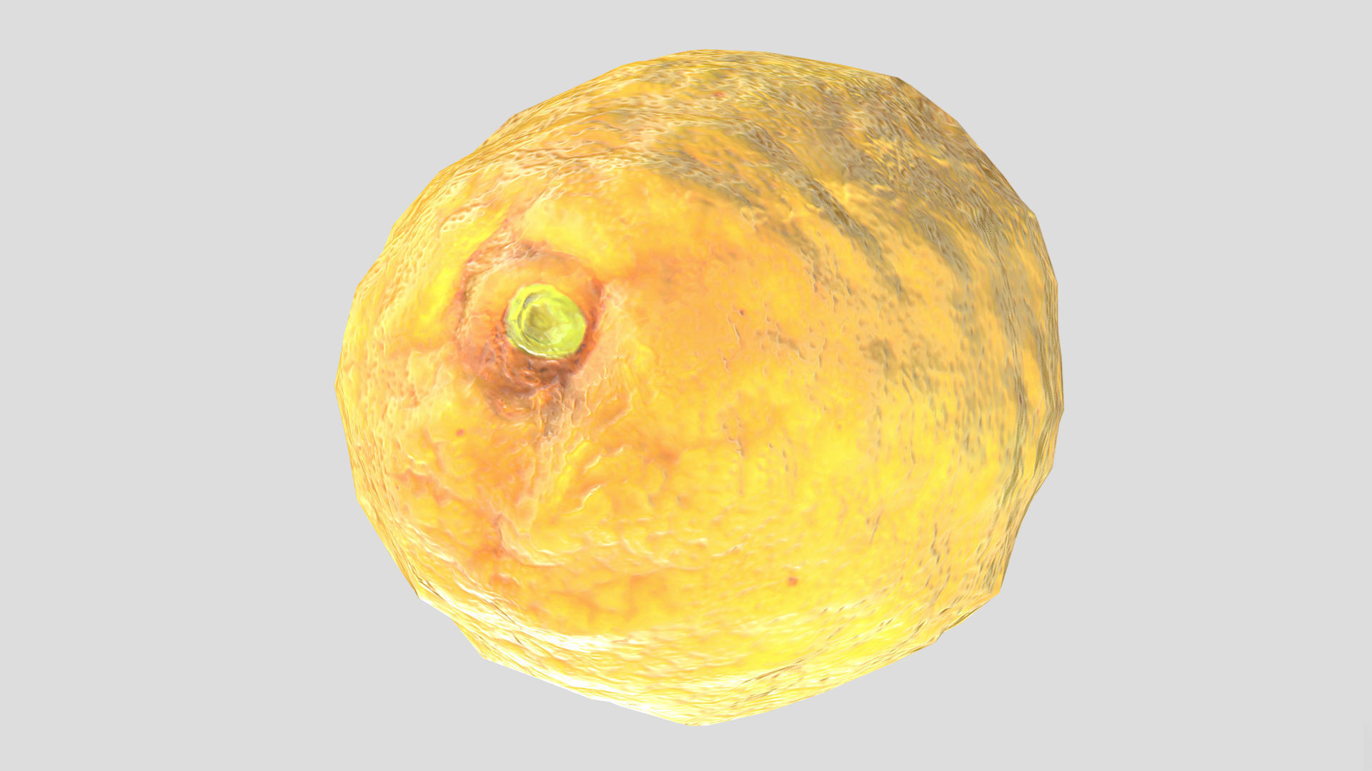 Fruit Citron Low Poly 3D model_3