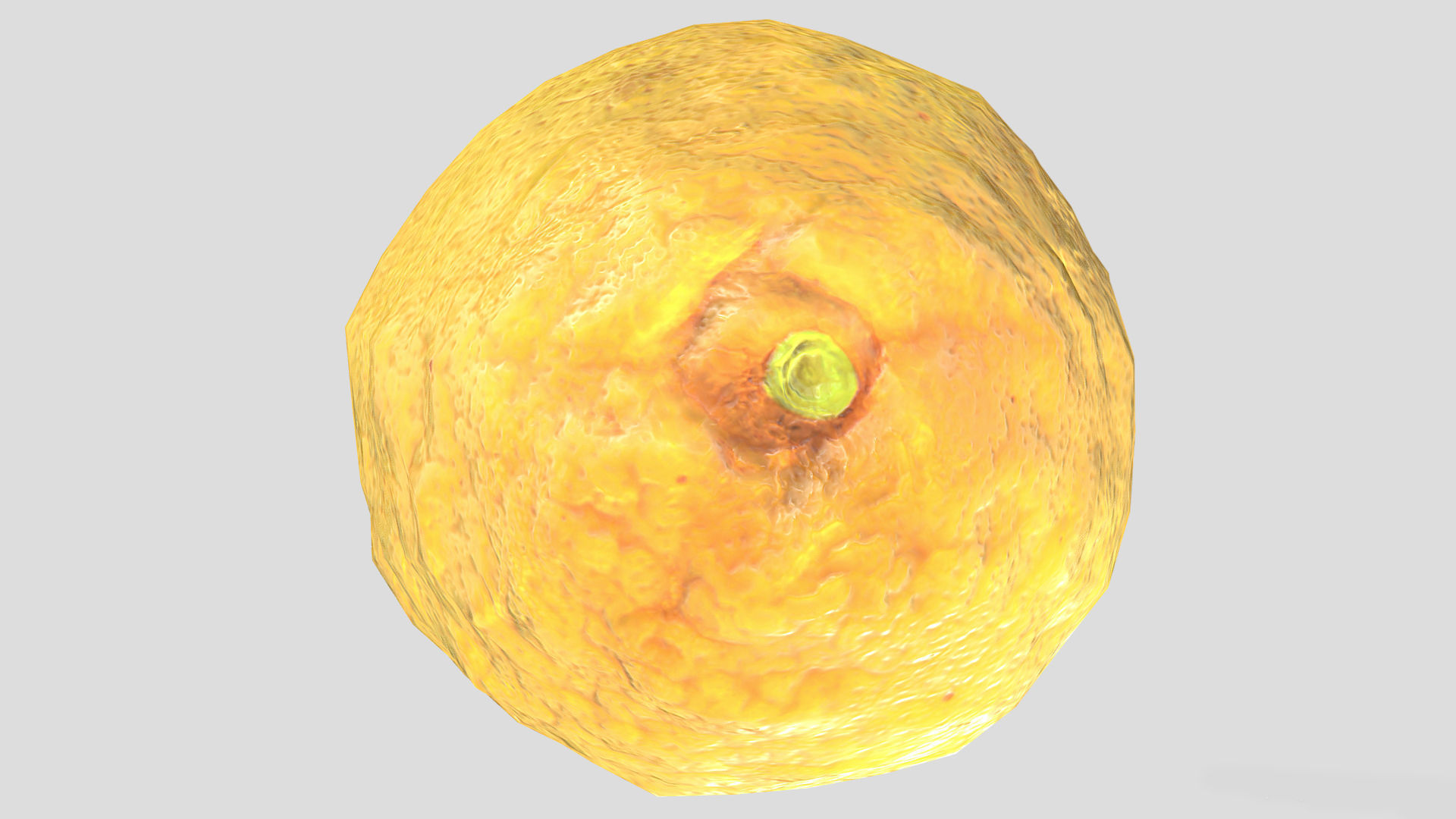 Fruit Citron Low Poly 3D model_6