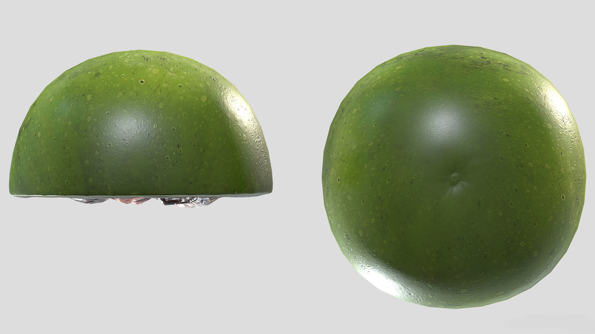 Fruit Diospyros Nigra Low Poly 3D model_8