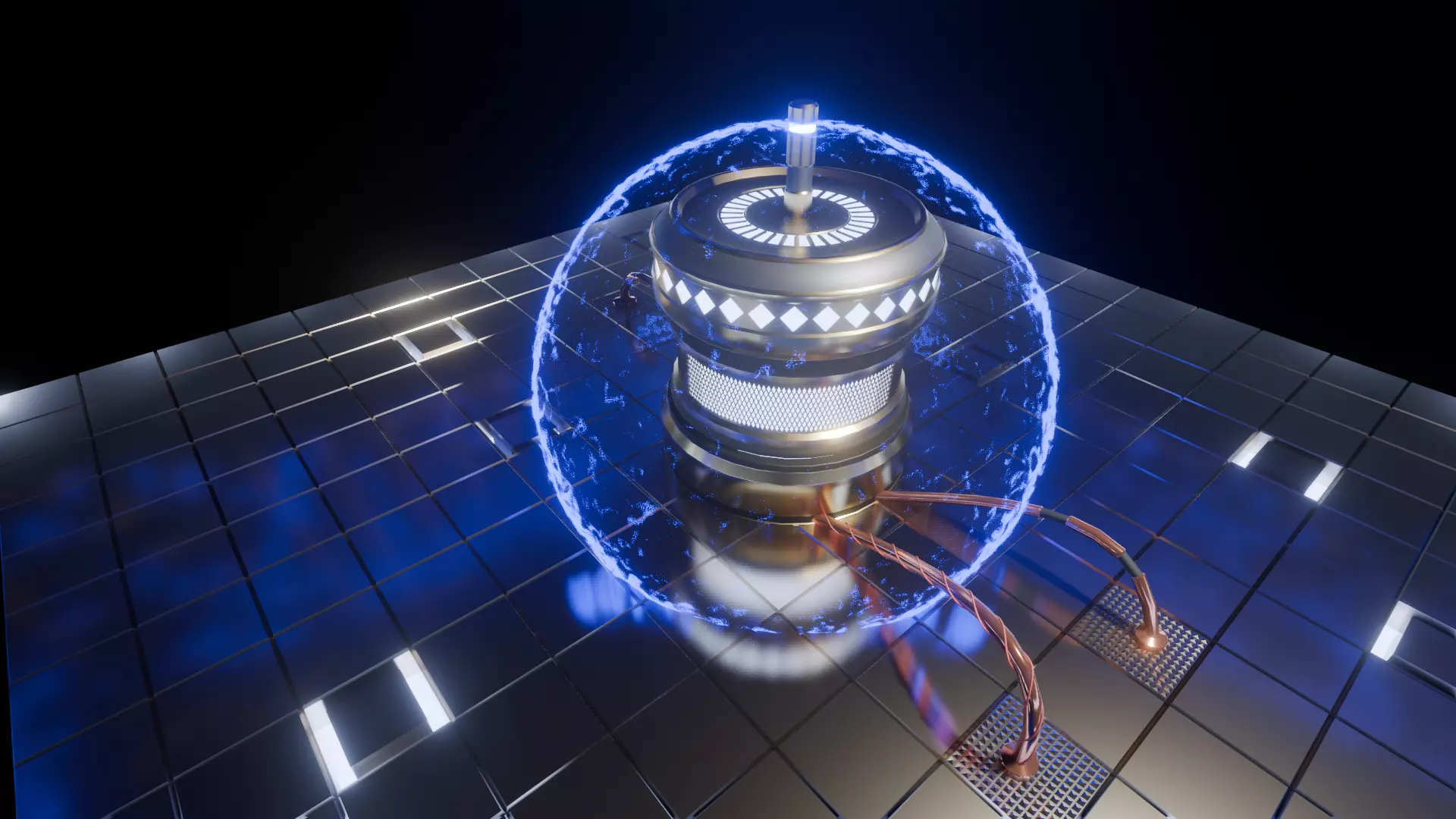 SCI FI EMP Device Low-poly 3D model_0