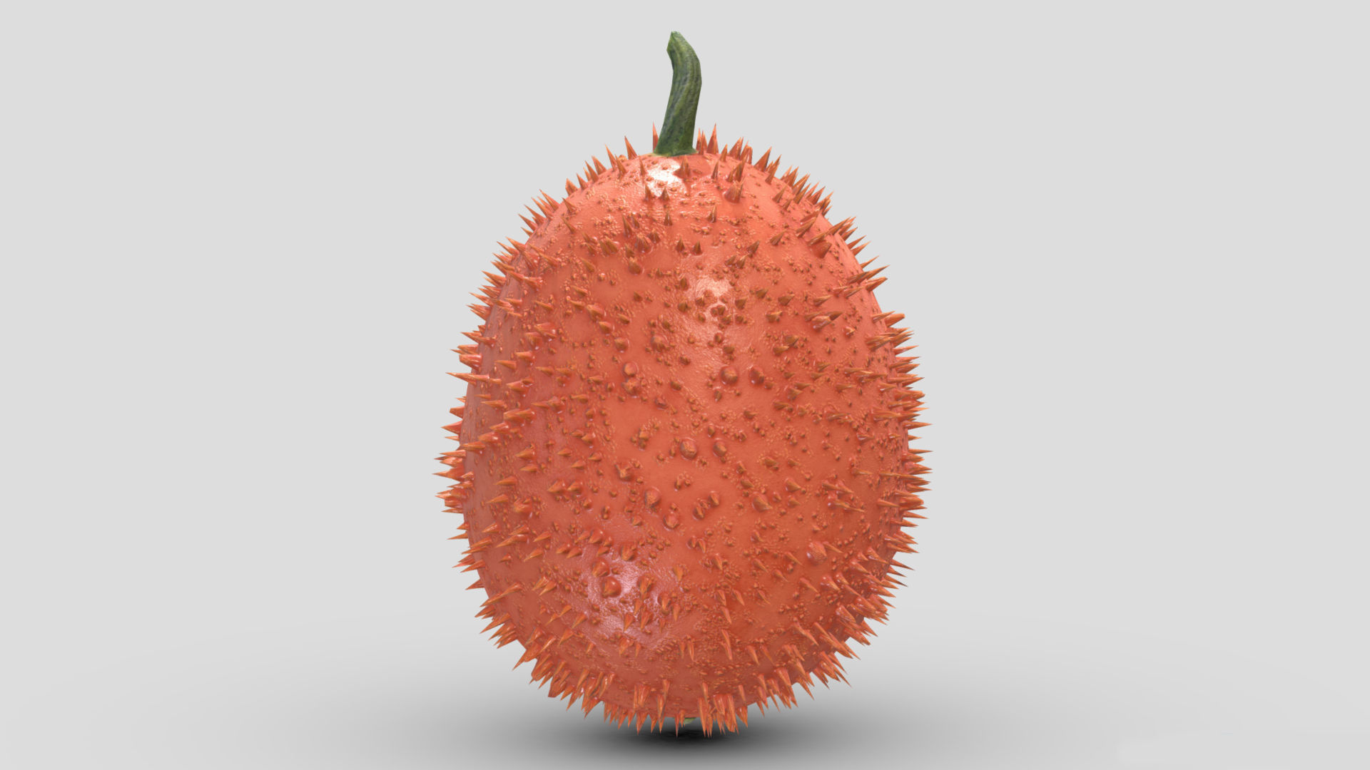 Fruit Gac Low Poly 3D model_1