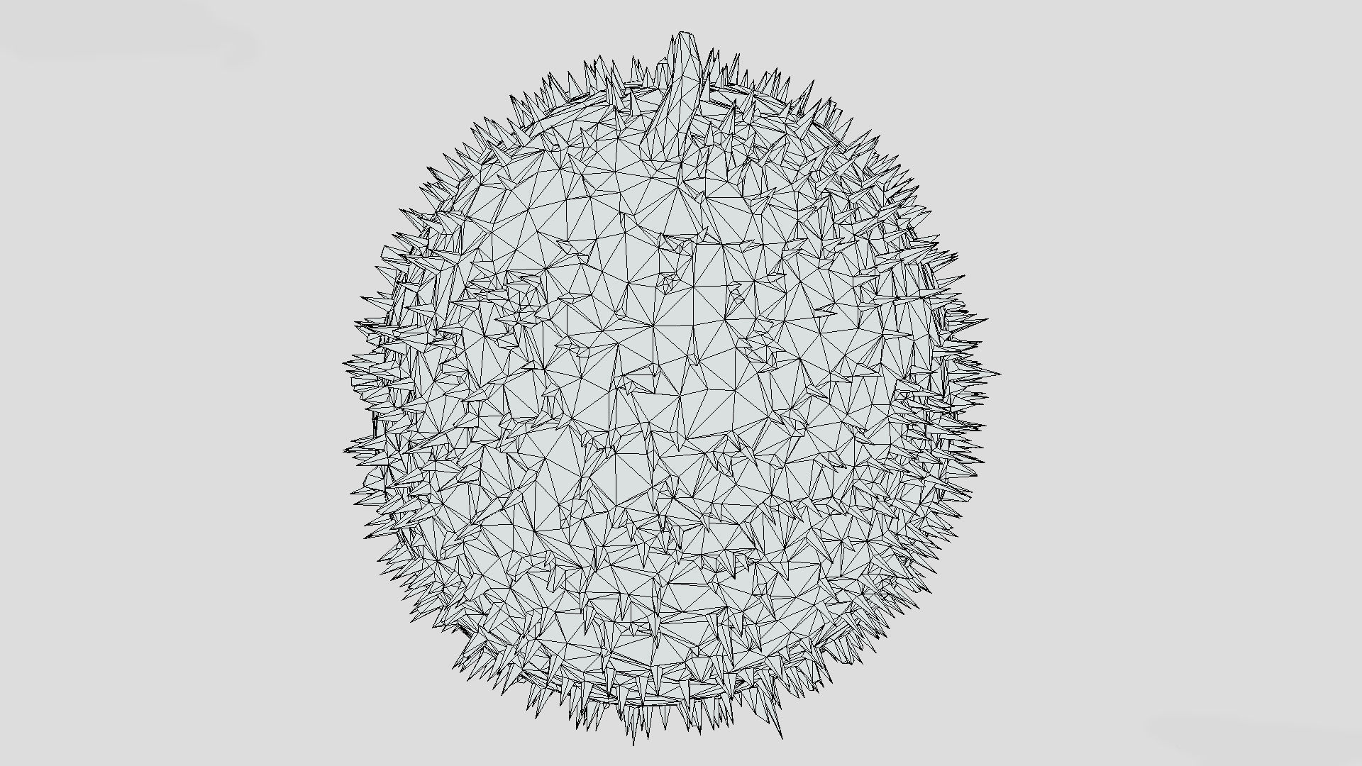 Fruit Gac Low Poly 3D model_10