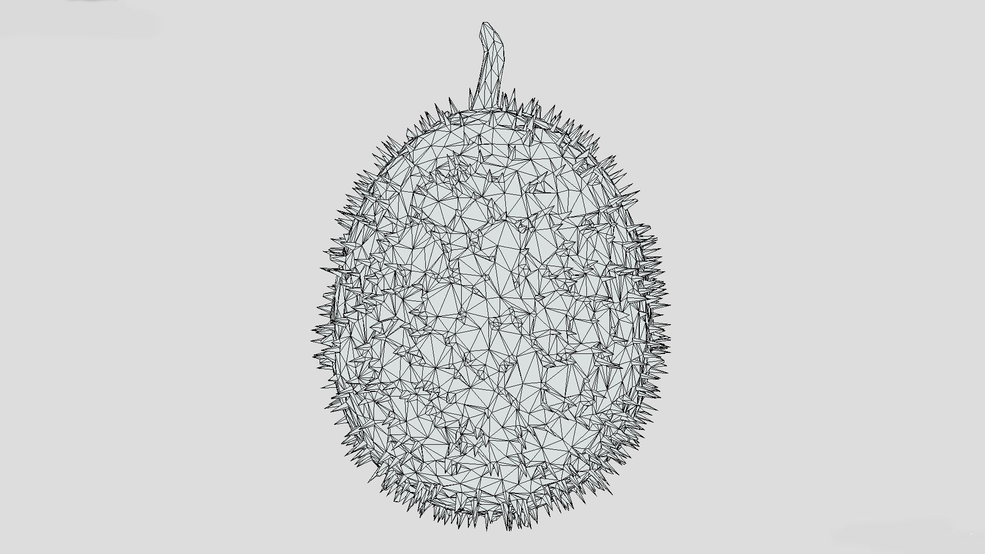 Fruit Gac Low Poly 3D model_9