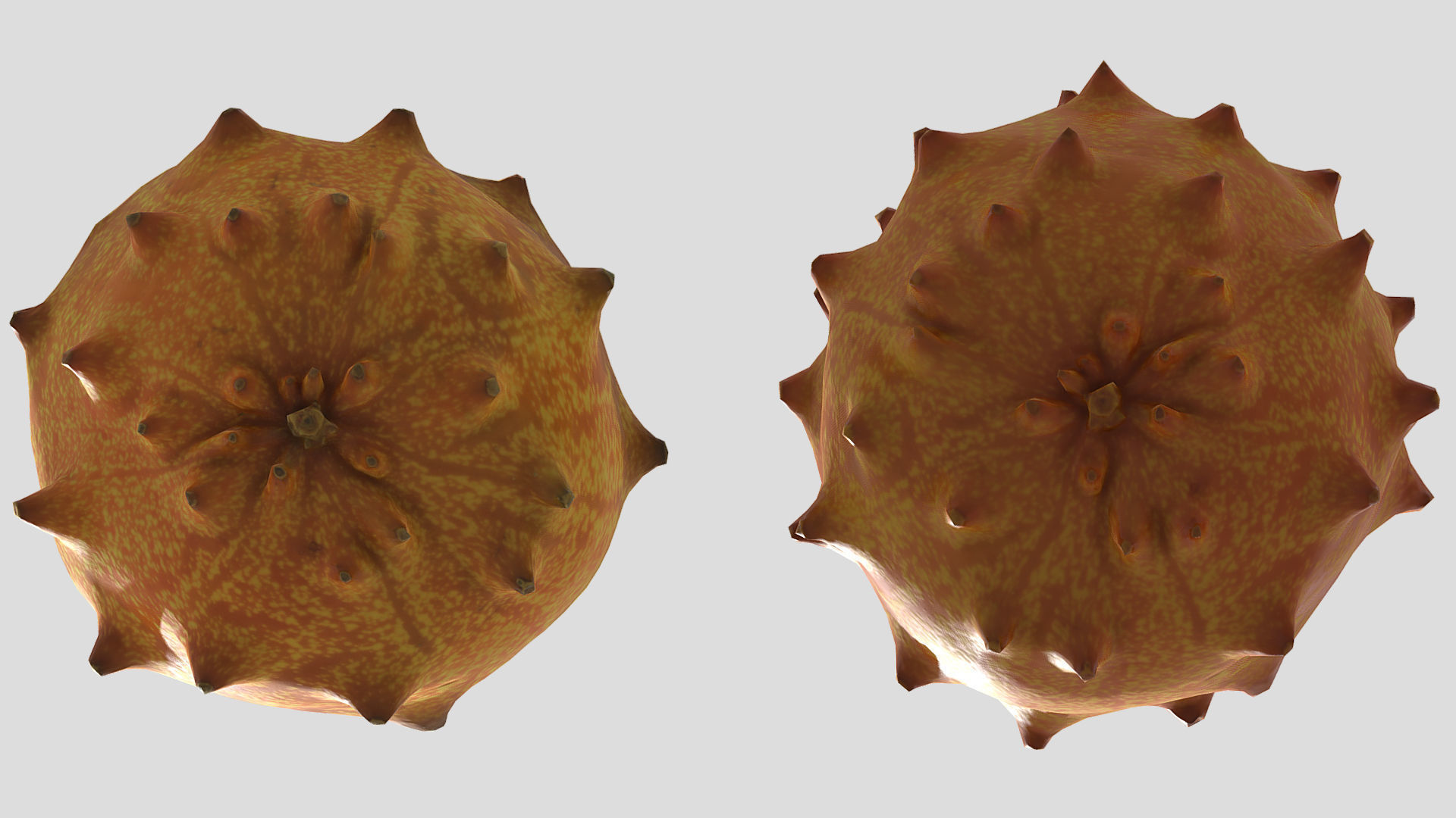 Fruit Horned Melon 02 Low Poly 3D model_8
